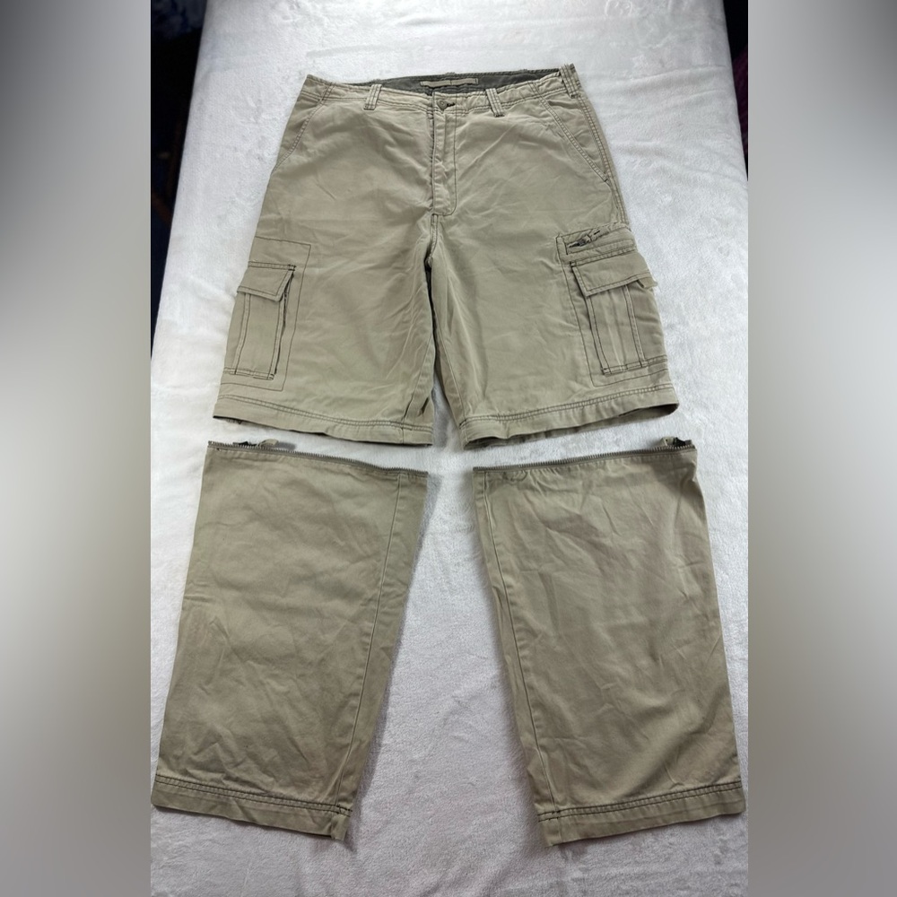 Oldβ Navy Menβs Cargo Convertible Pants Khaki Beige 36x30 Zip-Off Hiking Outdoor - Picture 4 of 14
